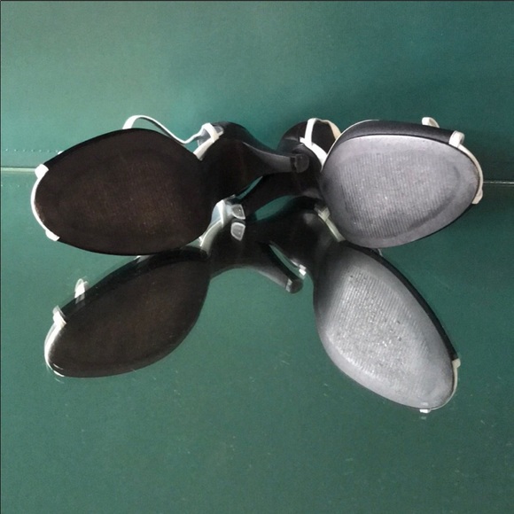 Paolo Satin black and white Bow heels - Picture 4 of 4